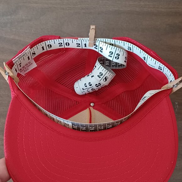 Vintage 1980s Speedway Harvard Veritas Red Trucker Hat Snapback Cap - Picture 9 of 10